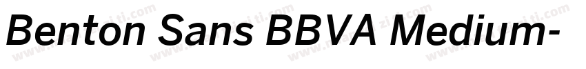 Benton Sans BBVA Medium字体转换